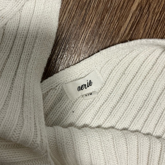 Cream Ribbed Knit Crop Top - Picture 2 of 2